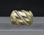 Napier - Vintage Sterling Silver and Gold Tone Ring - Size 6.5