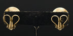 Napier - Vintage Sterling Silver Gold Tone Imitation Pearl Clip On Earrings