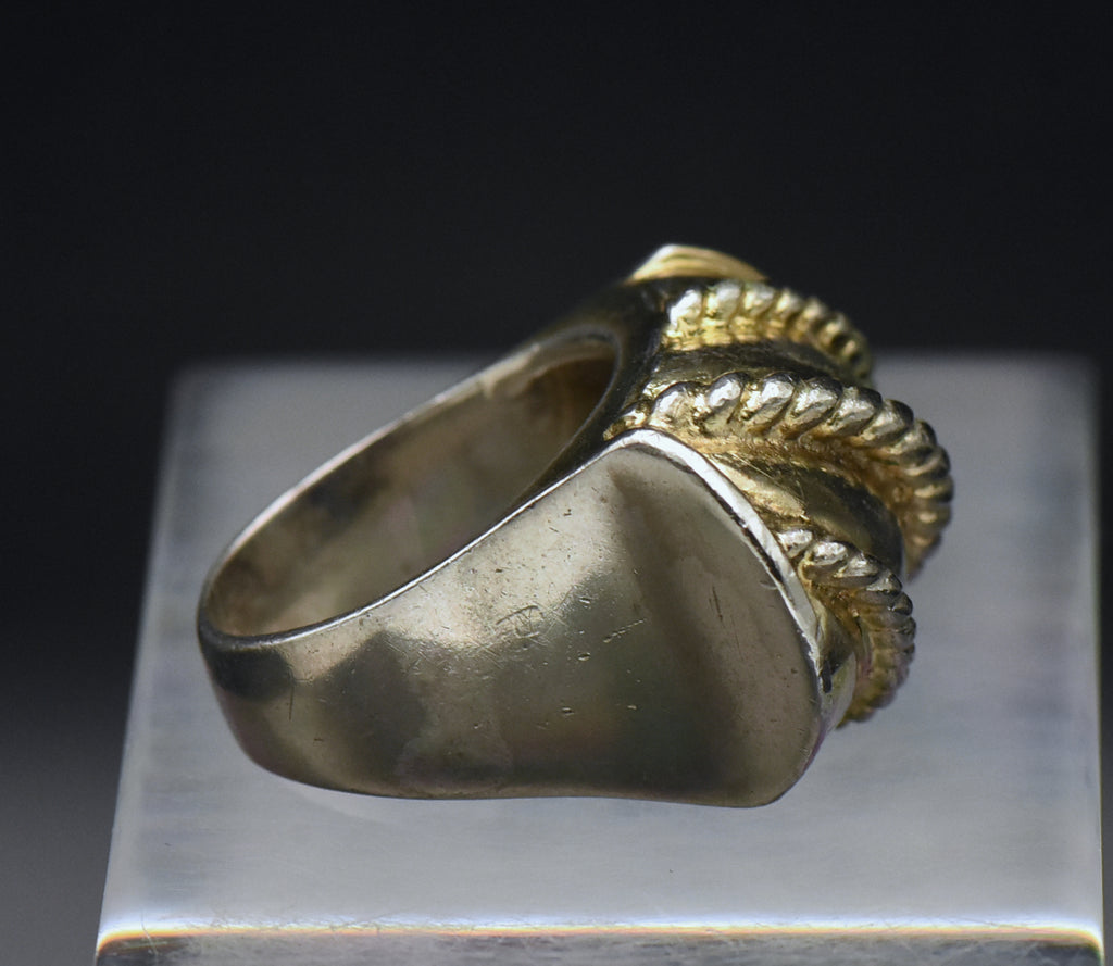 Napier - Vintage Sterling Silver and Gold Tone Ring - Size 6.5