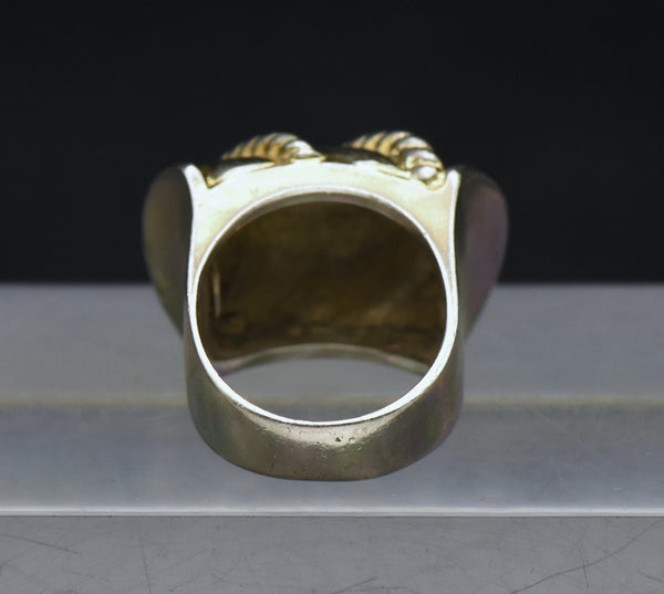 Napier - Vintage Sterling Silver and Gold Tone Ring - Size 6.5