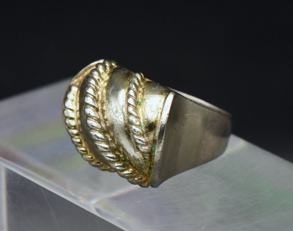 Napier - Vintage Sterling Silver and Gold Tone Ring - Size 6.5