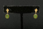 Vintage 14k Gold with Nephrite Earrings