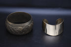 Vintage Napier Cuff Bracelet and Vintage Handcrafted Brass Bangle Bracelet