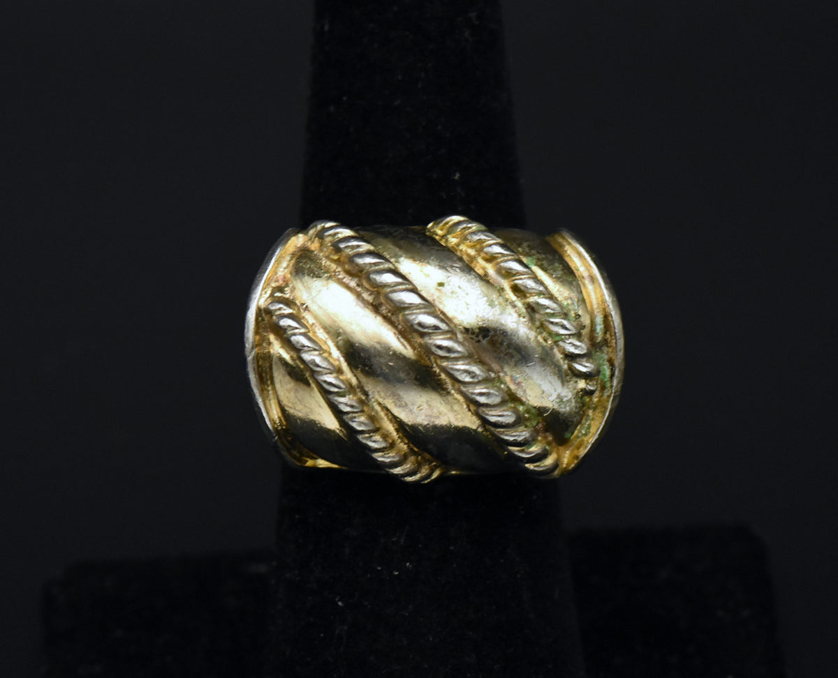 Napier - Vintage Sterling Silver and Gold Tone Ring - Size 6.5