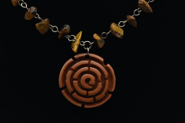 Tiger's Eye Bead Station Necklace