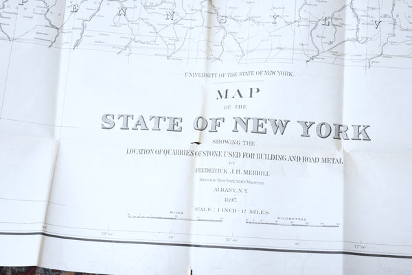 Antique New York Stone Quarries 1897 Map