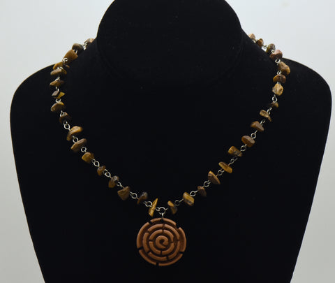 Tiger's Eye Bead Station Necklace