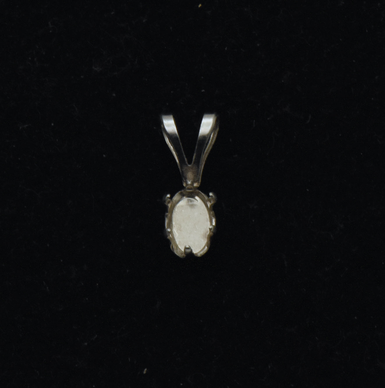 Sterling Silver 6x4mm Oval Snap Pendant Setting