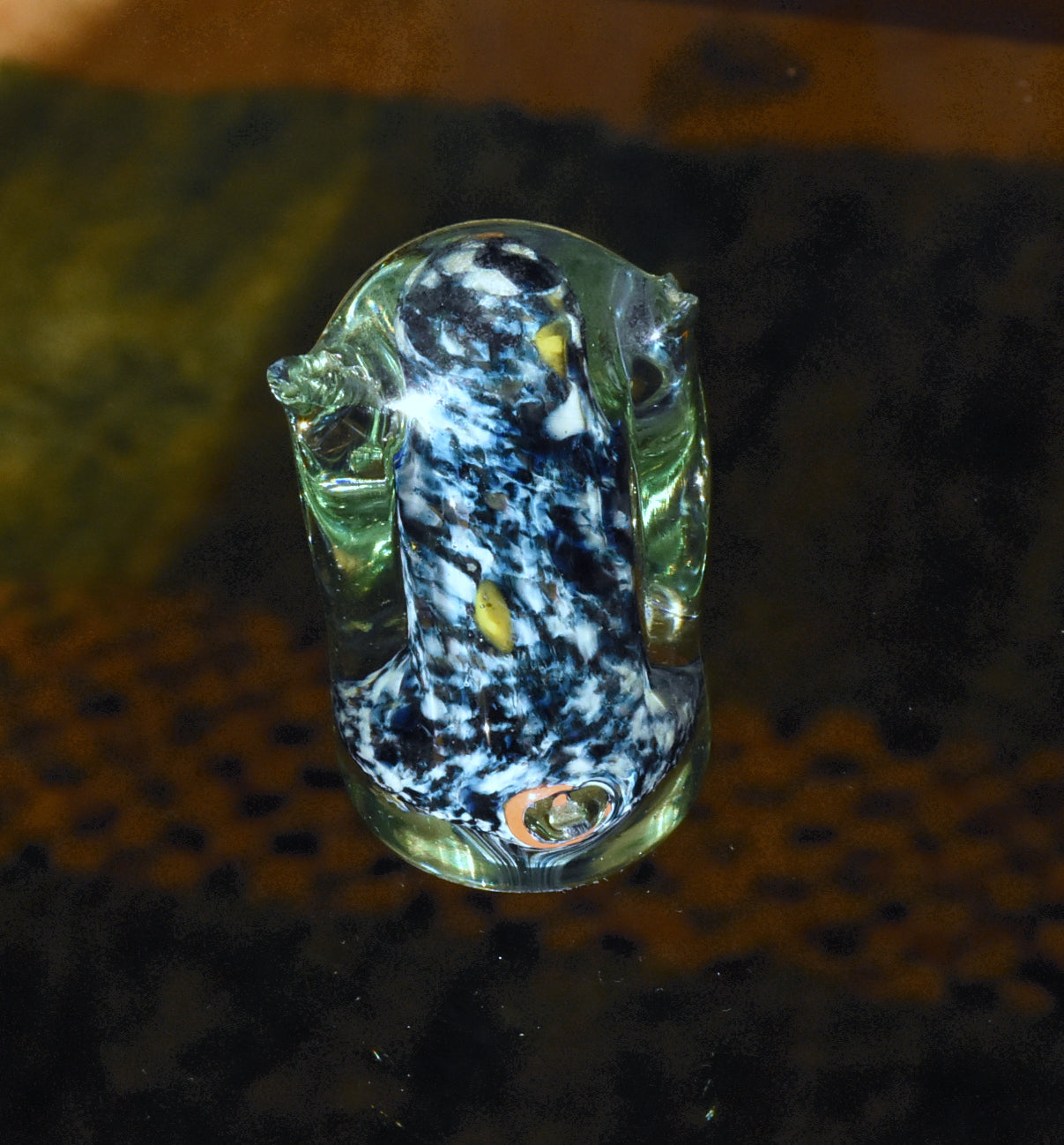 Vintage Handmade Glass Owl - AS IS