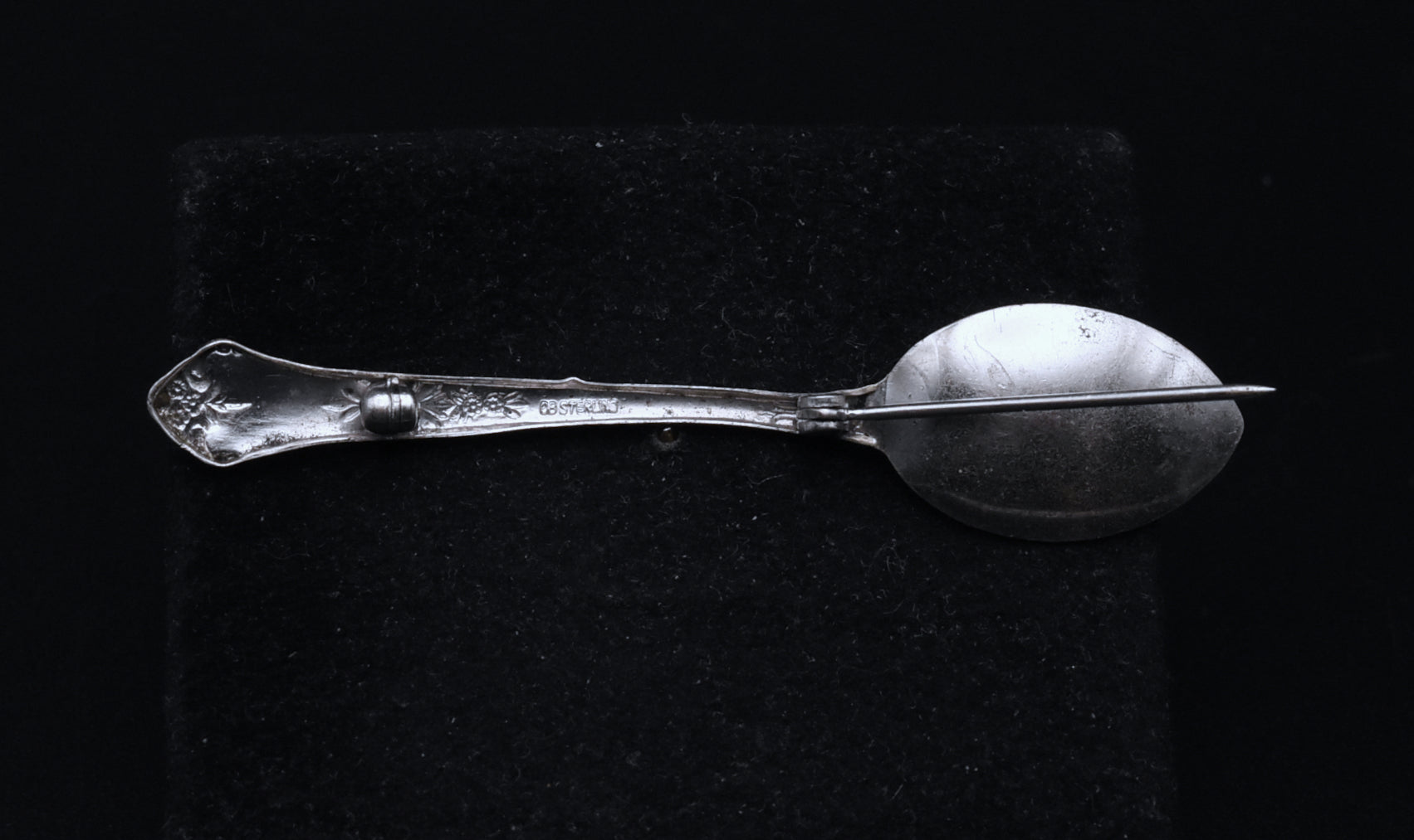 Vintage Sterling Silver Spoon Brooch