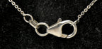 Vintage Opal and Diamonds Sterling Silver Pendant Chain Necklace - 20 Inches