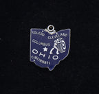 Wells - Vintage Ohio Sterling Silver and Enamel Souvenir Charm