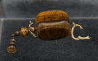 Vintage Tiger's Eye with 14K Gold Italian Bail Pendant