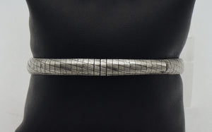 Vintage Sterling Silver Omega Link Bracelet - 7.5" BROKEN CLASP