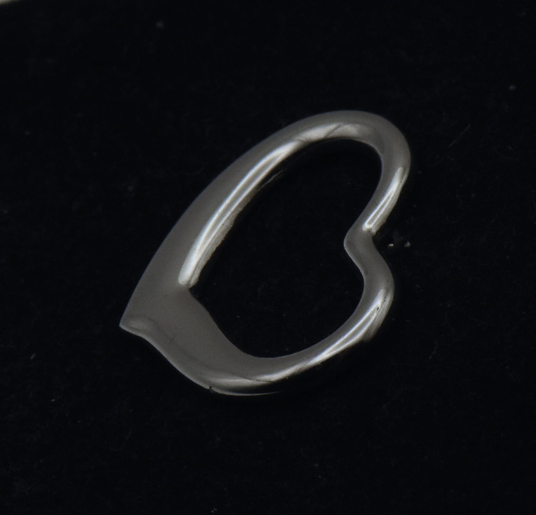 Vintage Sterling Silver Open Heart Pendant
