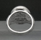 Vintage Sterling Silver Opal Triplet Ring - Size 7