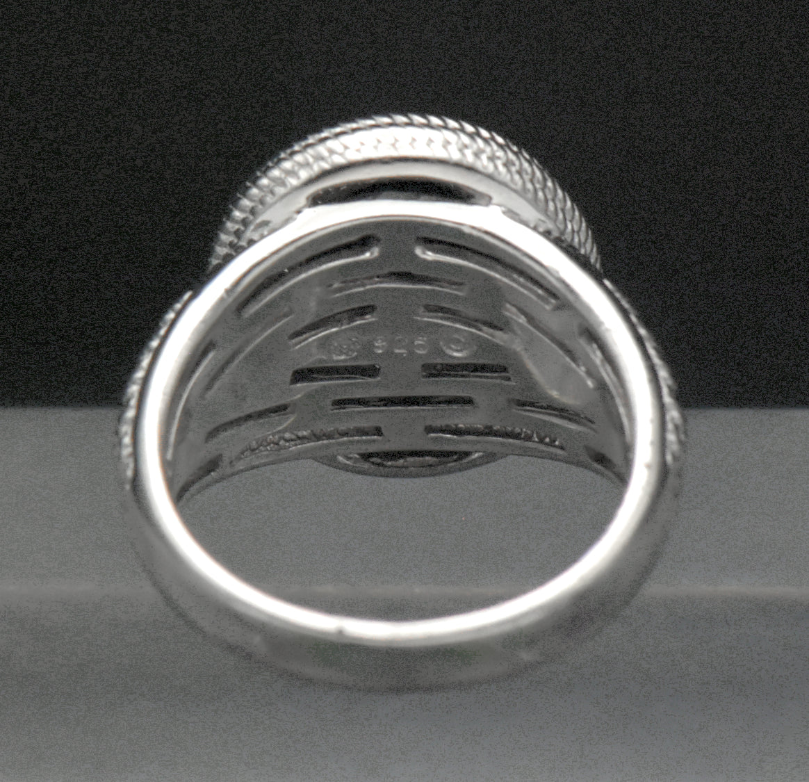 Vintage Sterling Silver Opal Triplet Ring - Size 7