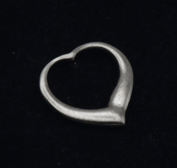 Vintage Sterling Silver Open Heart Pendant