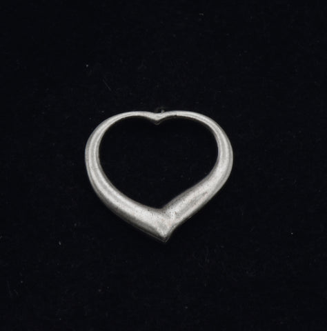 Vintage Sterling Silver Open Heart Pendant