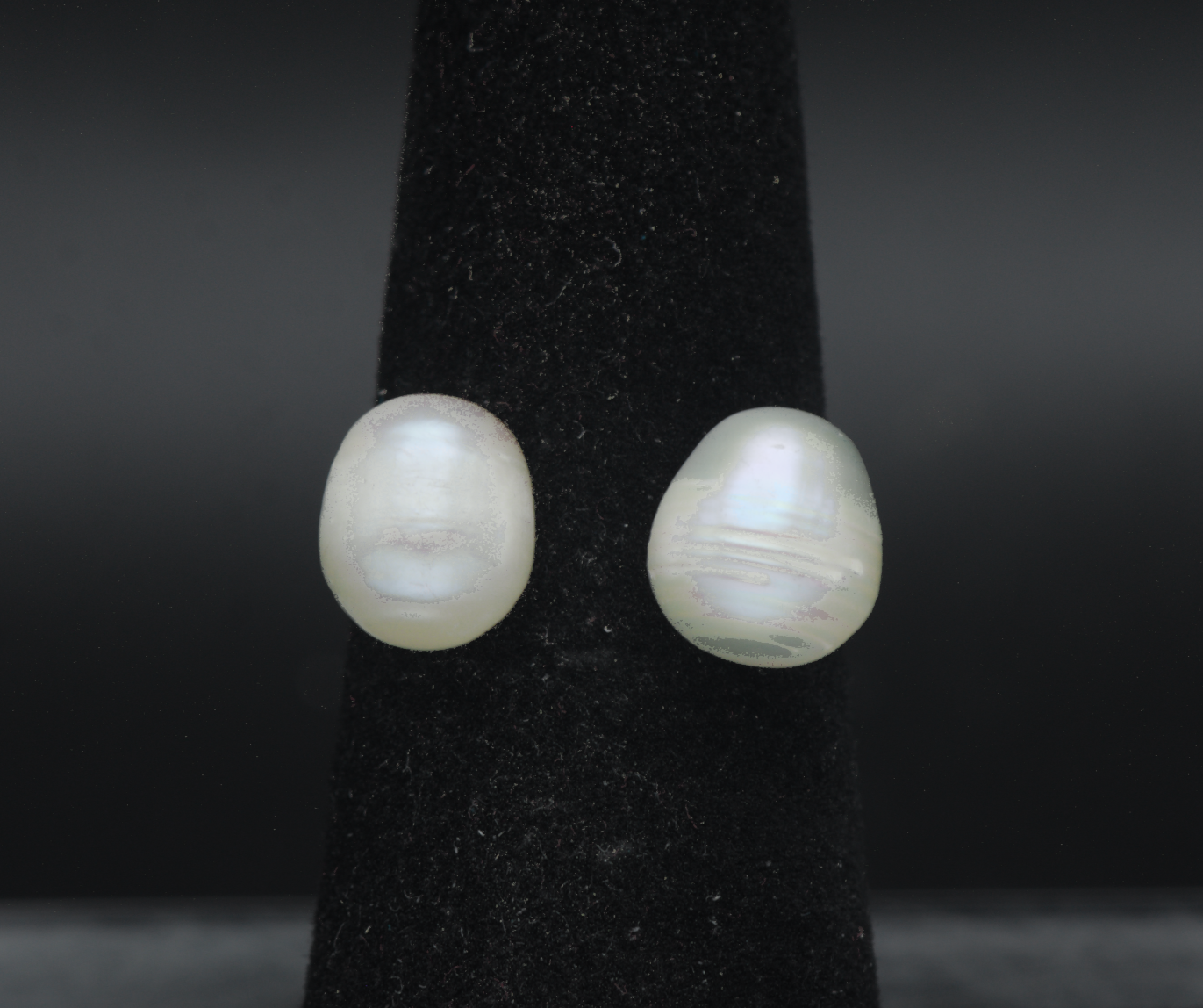 Freshwater Pearls Gold Tone Open Ring - Size 5.5