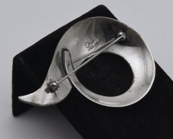 Orb - Vintage Sterling Silver Brooch