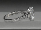 Vintage Oval Cut Cubic Zirconia Sterling Silver Ring - Size 6