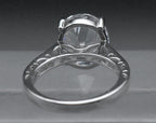 Vintage Oval Cut Cubic Zirconia Sterling Silver Ring - Size 6