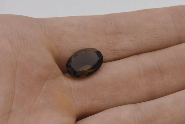 Oval Cut Smoky Quartz Loose Gemstone - 5ct