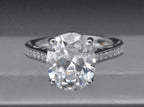 Vintage Oval Cut Cubic Zirconia Sterling Silver Ring - Size 6
