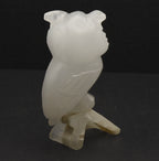 Beautifully Carved Calcite Owl on Perch
