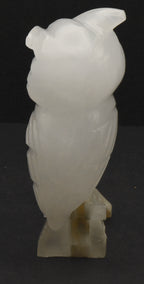Beautifully Carved Calcite Owl on Perch