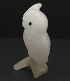 Beautifully Carved Calcite Owl on Perch
