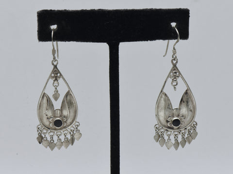 Vintage Handmade Sterling Silver Dangle Earrings