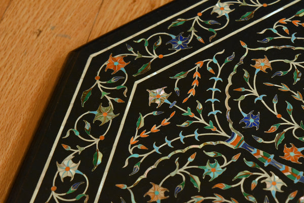 Vintage Pietra Dura Octagonal Marble Table Top