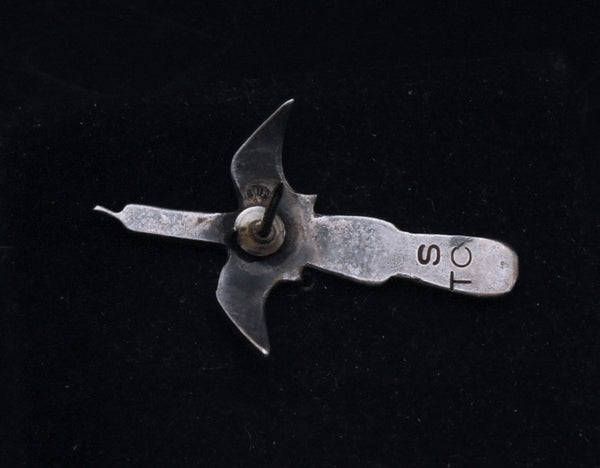 Tommy Singer - Vintage Handmade Sterling Silver Peyote Bird Lapel Pin