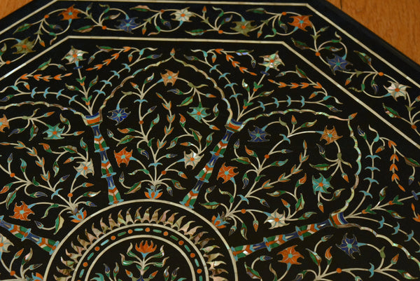 Vintage Pietra Dura Octagonal Marble Table Top