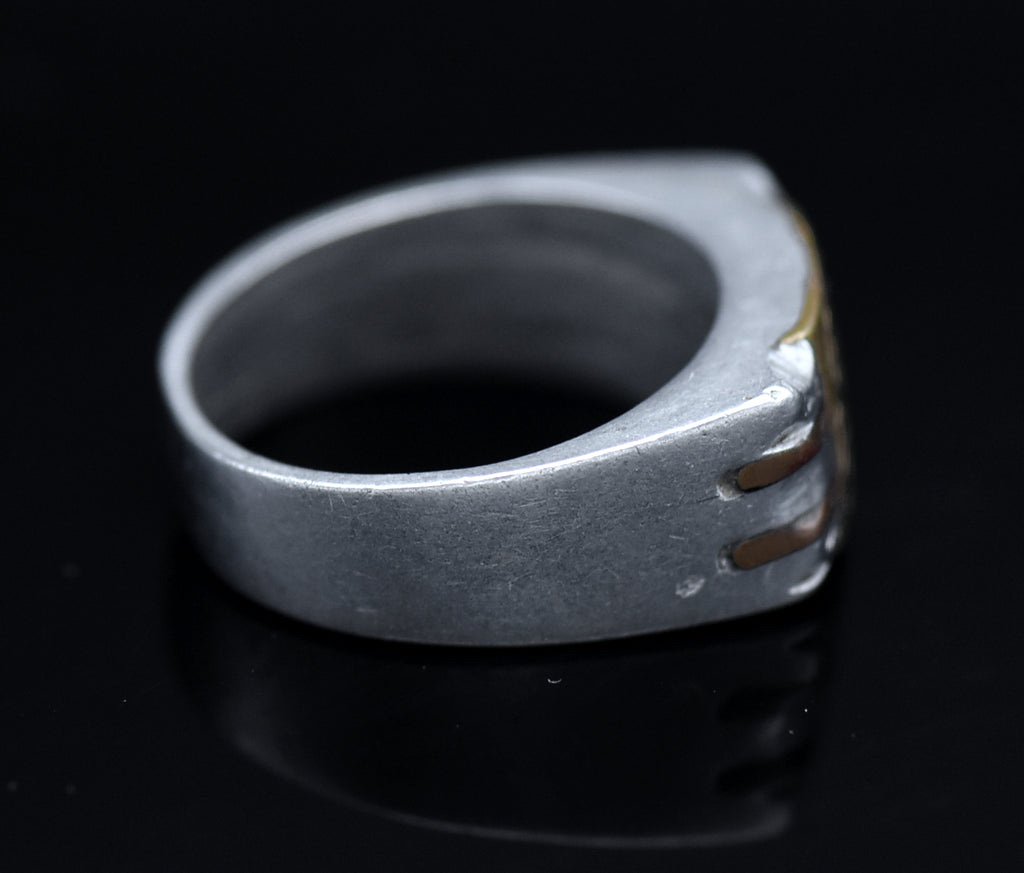 Vintage Handmade WWII Trench Art Italian Campaign Ring - Size 11