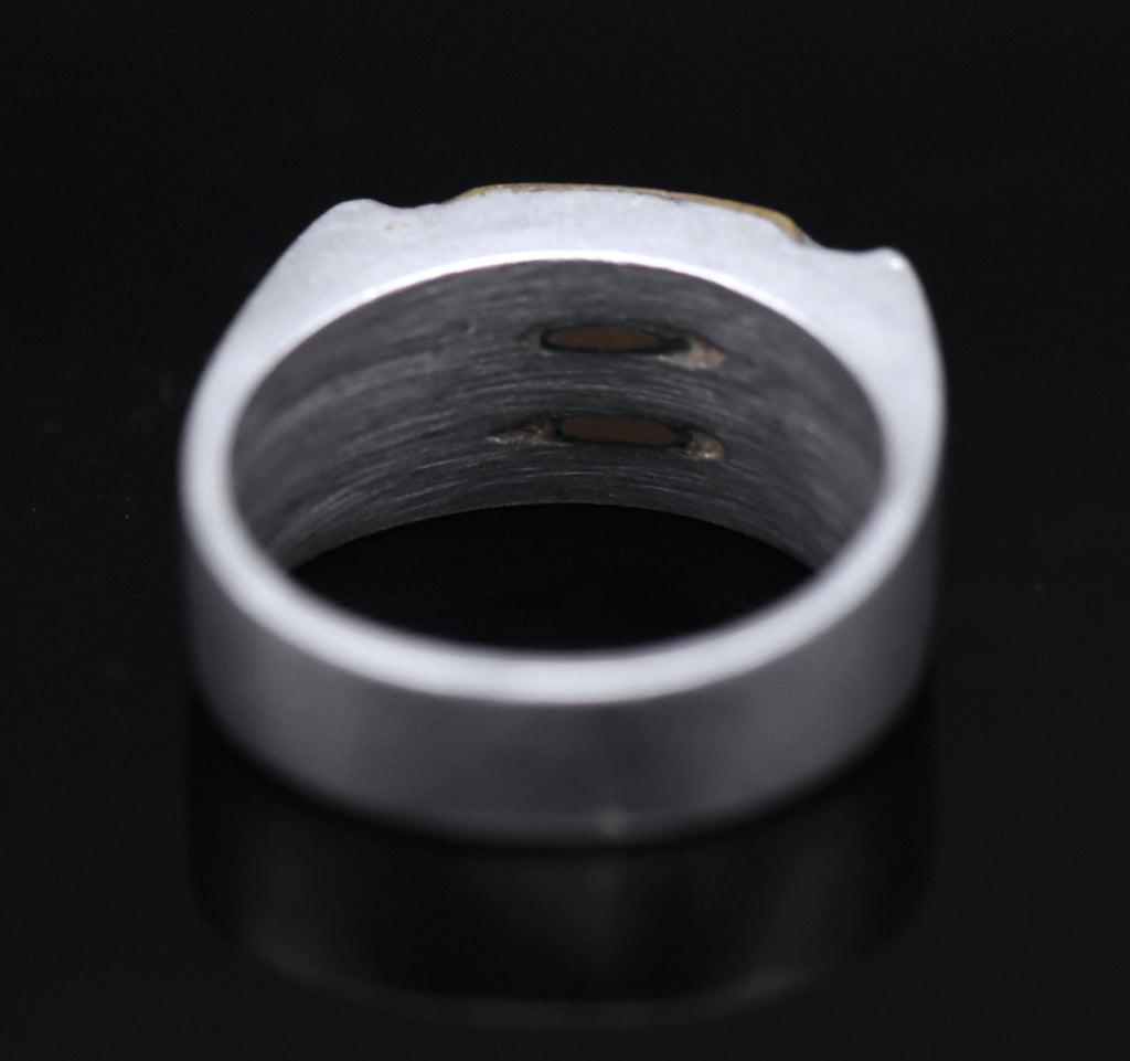 Vintage Handmade WWII Trench Art Italian Campaign Ring - Size 11