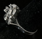 Vintage Palladium and Diamonds Ring - Size 6.5