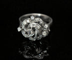 Vintage Palladium and Diamonds Ring - Size 6.5