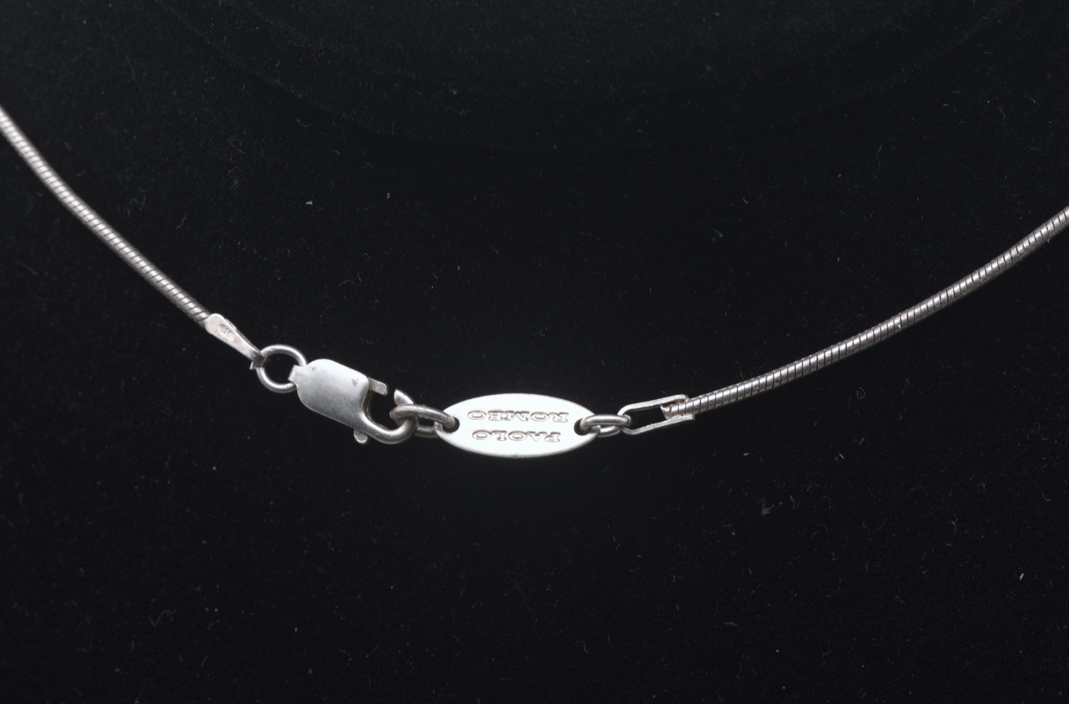 Vintage Turquoise and CZ Sterling Silver Cross Pendant on Sterling Silver Chain Necklace - 18.5"