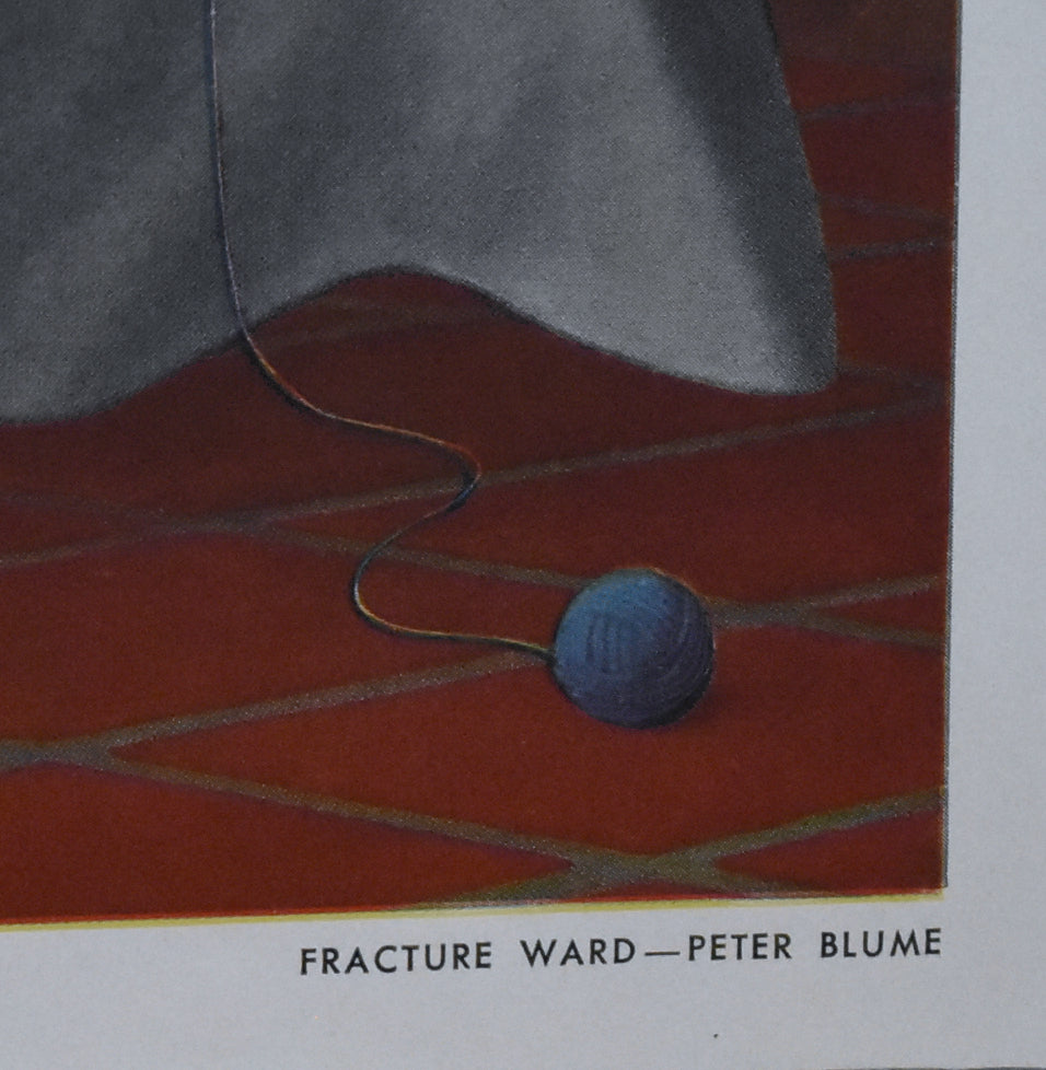 Vintage WWII Medical Art Lithograph "Fracture Ward" by Peter Blume
