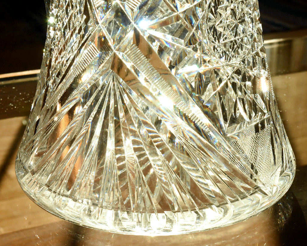 Antique Bohemian Cut Crystal Pitcher