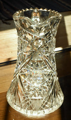Antique Bohemian Cut Crystal Pitcher