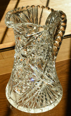 Antique Bohemian Cut Crystal Pitcher