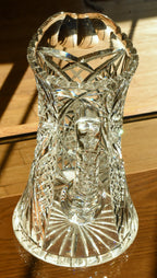 Antique Bohemian Cut Crystal Pitcher