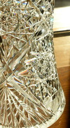 Antique Bohemian Cut Crystal Pitcher