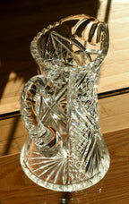Antique Bohemian Cut Crystal Pitcher