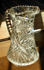 Antique Bohemian Cut Crystal Pitcher