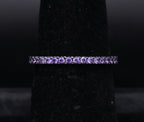 Sterling Silver Purple Cubic Zirconia Eternity Band - Size 6